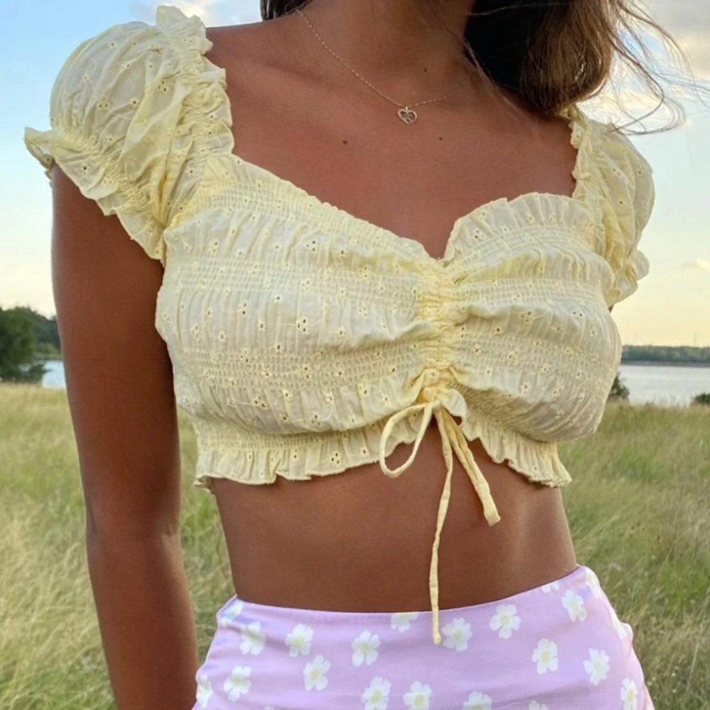 Princess Polly Yellow Top - Picture 1 of 9